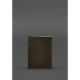 Шкіряна обкладинка для посвідчення офіцера 9.2 Темно-коричневий Crazy Horse BlankNote