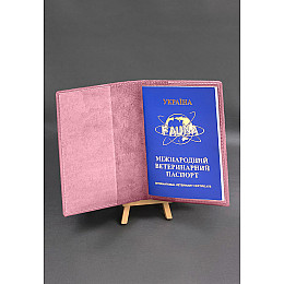 Шкіряна обкладинка на ветеринарний паспорт BlankNote рожева
