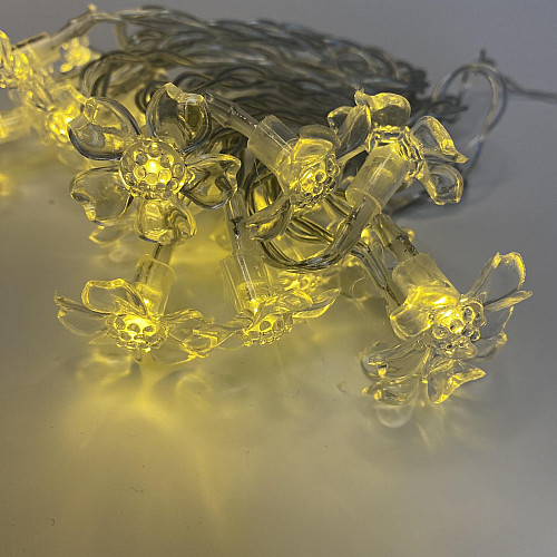 Гирлянда светодиодная "Цветы" 4 м 20 LED на батарейках 2АА Stenson M48232