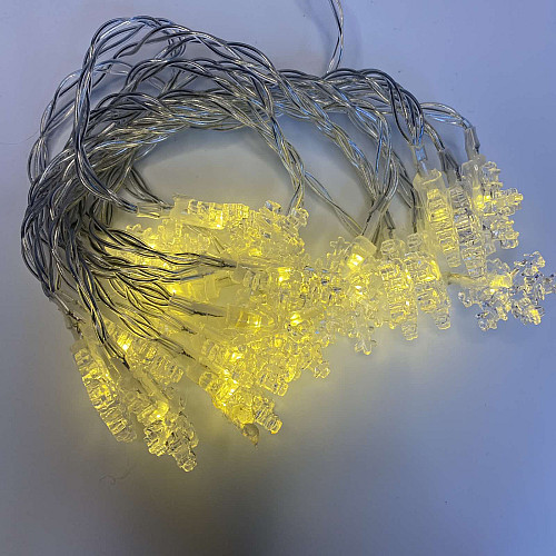 Гирлянда светодиодная "Снежинка" 4 м 20 LED на батарейках 2АА Stenson M48233