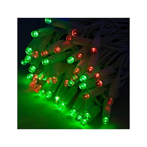Светодиодная гирлянда нить уличная Led (2089) на 80 Bicolor светодиодов электрическая 1 режим 8 м на зеленом проводе Разноцветный