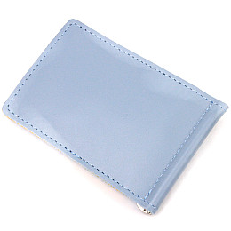 Кожаний затискач Серце GRANDE PELLE 16715 Жовто-блакитний