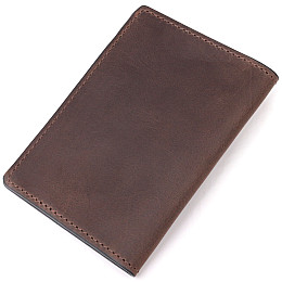 Обкладинка з вінтажної шкіри на військовий квиток Тризуб ЗСУ GRANDE PELLE 16752 Коричнева