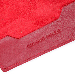 Кожана обкладинка на паспорт Карта GRANDE PELLE 16775 Червона