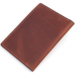 Обкладинка на військовий квиток у вінтажній шкірі Карта GRANDE PELLE 16782 Світло-коричнева