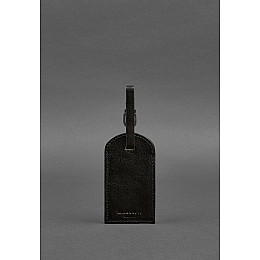 Шкіряна бірка для багажу 2.0 Вугільно-чорна BlankNote