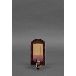 Шкіряна бірка для багажу 2.0 Бордова Crazy Horse BlankNote