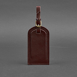 Шкіряна бірка для багажу 2.0 Бордова Краст BlankNote