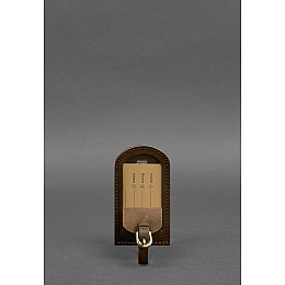 Шкіряна бірка для багажу 2.0 Темно-коричнева Crazy Horse BlankNote