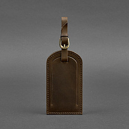 Шкіряна бірка для багажу 2.0 Темно-коричнева Crazy Horse BlankNote