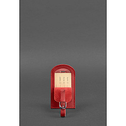 Шкіряна бірка для багажу 2.0 Червона BlankNote