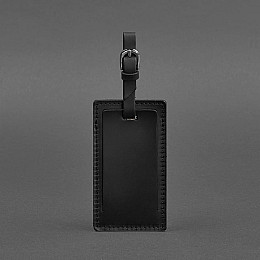 Шкіряна бірка для багажу 3.0 Чорна Crazy Horse BlankNote