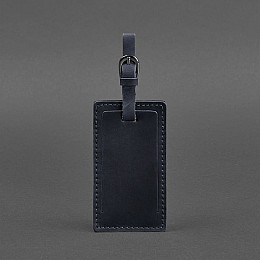 Шкіряна бірка для багажу 3.0 Темно-синя Crazy Horse BlankNote