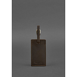 Шкіряна бірка для багажу 3.0 Темно-коричнева Crazy Horse BlankNote