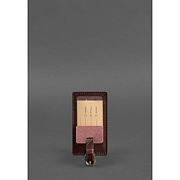 Шкіряна бірка для багажу 3.0 Бордова Краст BlankNote