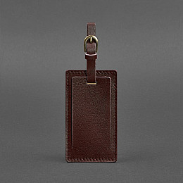 Шкіряна бірка для багажу 3.0 Бордова Краст BlankNote
