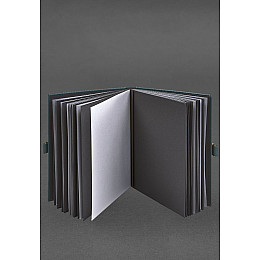 Альбом для фото в кожаной обложке с замочком зеленый BlankNote