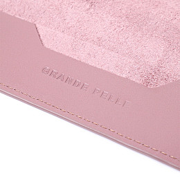 Кожана обкладинка на паспорт GRANDE PELLE 16795 Пудровий