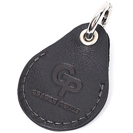 Кожаний брелок-тримач для Apple AirTag GRANDE PELLE 11616 Чорний