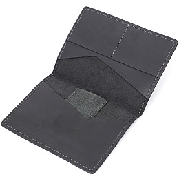 Кожана обкладинка на паспорт з тримачем для Apple AirTag GRANDE PELLE 11620 Чорний