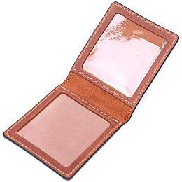 Кожана обкладинка на посвідчення учасника бойових дій GRANDE PELLE 11663 Коричневий