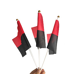 Флаг УПА набор из 3-х штук полиэстер BookOpt 14*21 см на палочке с присоской