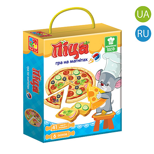 Детская настольная игра Vladi Toys Вкусности "Пицца" (укр)