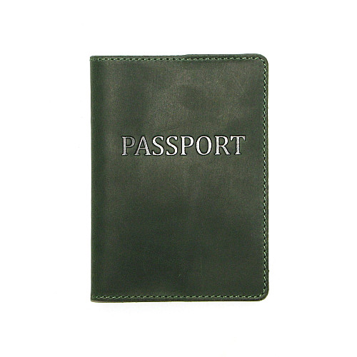 Обложка на паспорт DNK Leather Паспорт-H col.C 15,5х9,8 см Зеленая