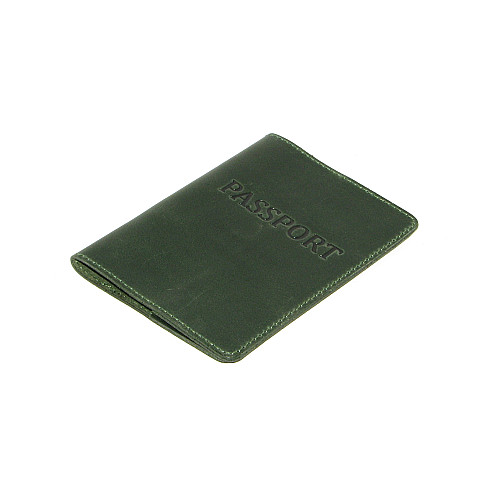 Обложка на паспорт DNK Leather Паспорт-H col.C 15,5х9,8 см Зеленая