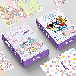 Набор карточек Fan Girl Куроми Kuromi Моя Мелодия Onegai My Melody Sanrio Sweet-Sweet 30шт (23032)