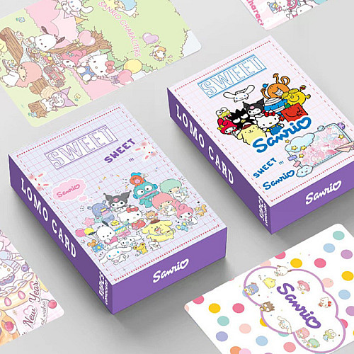 Набор карточек Fan Girl Куроми Kuromi Моя Мелодия Onegai My Melody Sanrio Sweet-Sweet 30шт (23032)