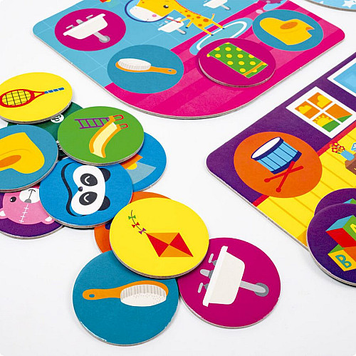 Игра настольная "Fisher Price. Лото. Мой день" Vladi Toys VT2910-02, 4 игральных поля