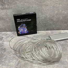 Гірлянда USB Xmas Pipe 7284 100 LED WW-3, 10 м, кольоровий