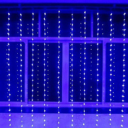 Гирлянда-штора Led Водопад 280 светодиодов 3*1.5 м Синяя