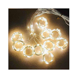 Светодиодная гирлянда штора Led Капли росы на 200 светодиодов 3*2 м Белый теплый