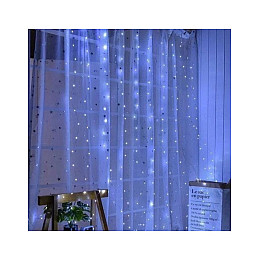 Светодиодная гирлянда штора Led Капли росы на 200 светодиодов 3*2 м Белый