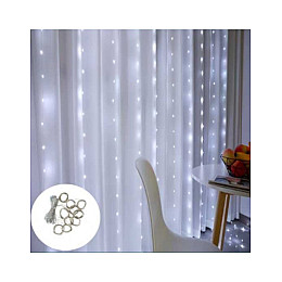 Светодиодная гирлянда штора Led Капли росы на 200 светодиодов 3*2 м Белый