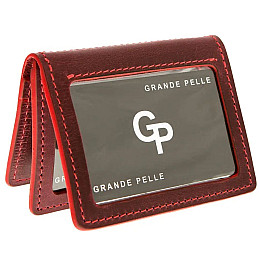 Кожана обкладинка на права Grande Pelle 221161 бордова