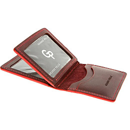 Кожана обкладинка на права Grande Pelle 221161 бордова