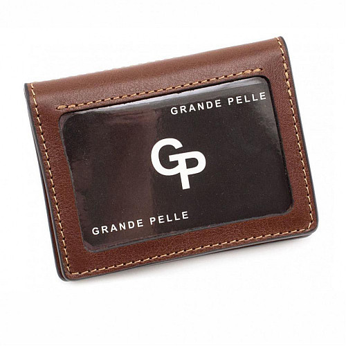 Обложка на права ID паспорт удостоверение Grande Pelle 221623 коньяк