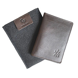 Кожана обкладинка для військового квитка ЗСУ шоколад Grande Pelle 257620