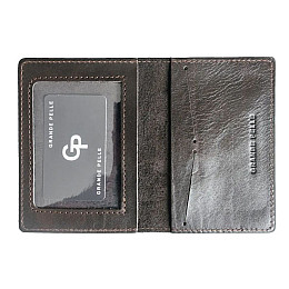 Кожана обкладинка для військового квитка ЗСУ шоколад Grande Pelle 257620