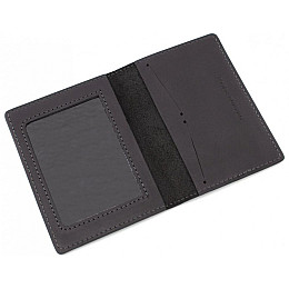 Обкладинка для військового квитка ЗСУ шкіра Grande Pelle 257110 Чорний