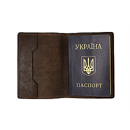 Обкладинка для паспорта шоколад Grande Pelle 252620