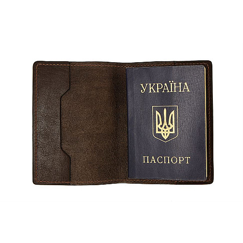 Обкладинка для паспорта шоколад Grande Pelle 252620