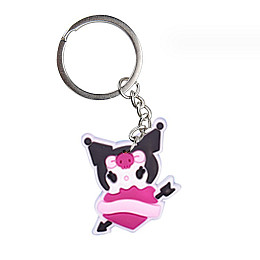 Брелок резиновый Bioworld Куроми с сердечком Kuromi Моя Мелодия Onegai My Melody (23152)