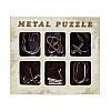 Набір металевих головоломок "Metal Puzzle" Bambi 2116 6 штук в наборі Сірий