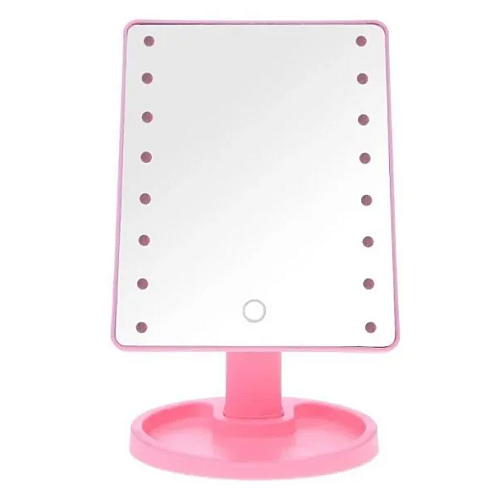 Настольное зеркало с подсветкой HLV Large 16 LED Mirror 5308 Pink