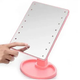 Настільне дзеркало з підсвічуванням HLV Large 16 LED Mirror 5308 Pink