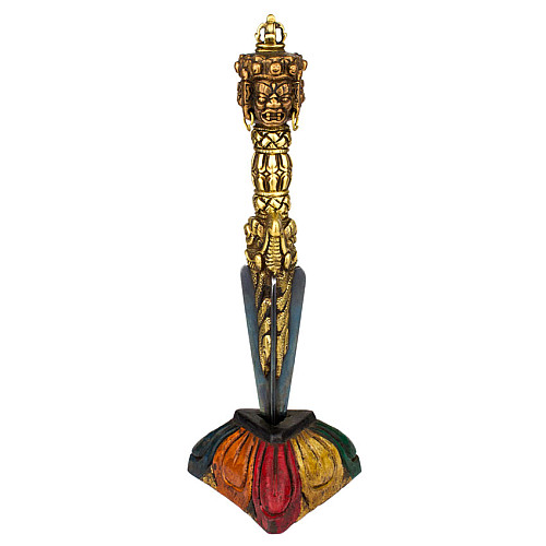 Пхурба (кіла) HandiCraft Три метали Підставка дерево 19.8x3 см (26689)